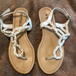 White Line Sandals